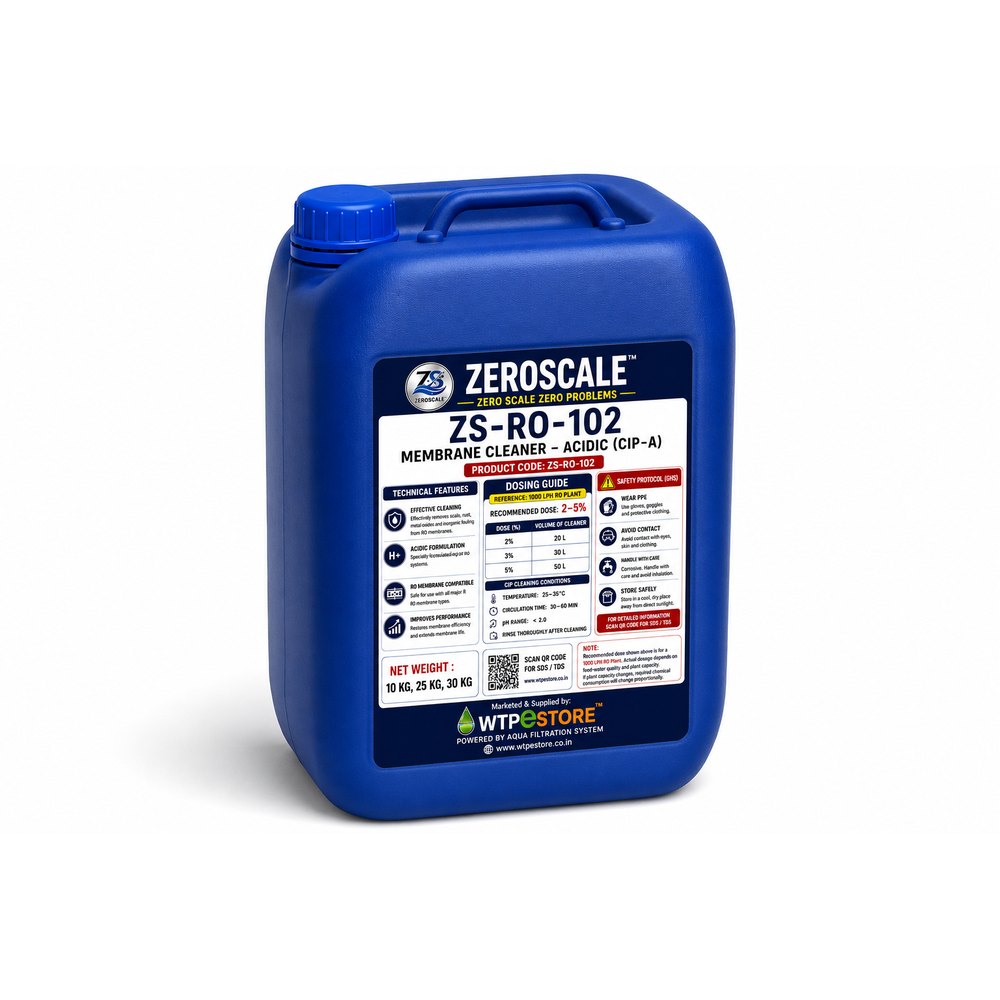 ZeroScale RO Membrane Cleaner — Acidic (CIP-A) ZS-RO-102