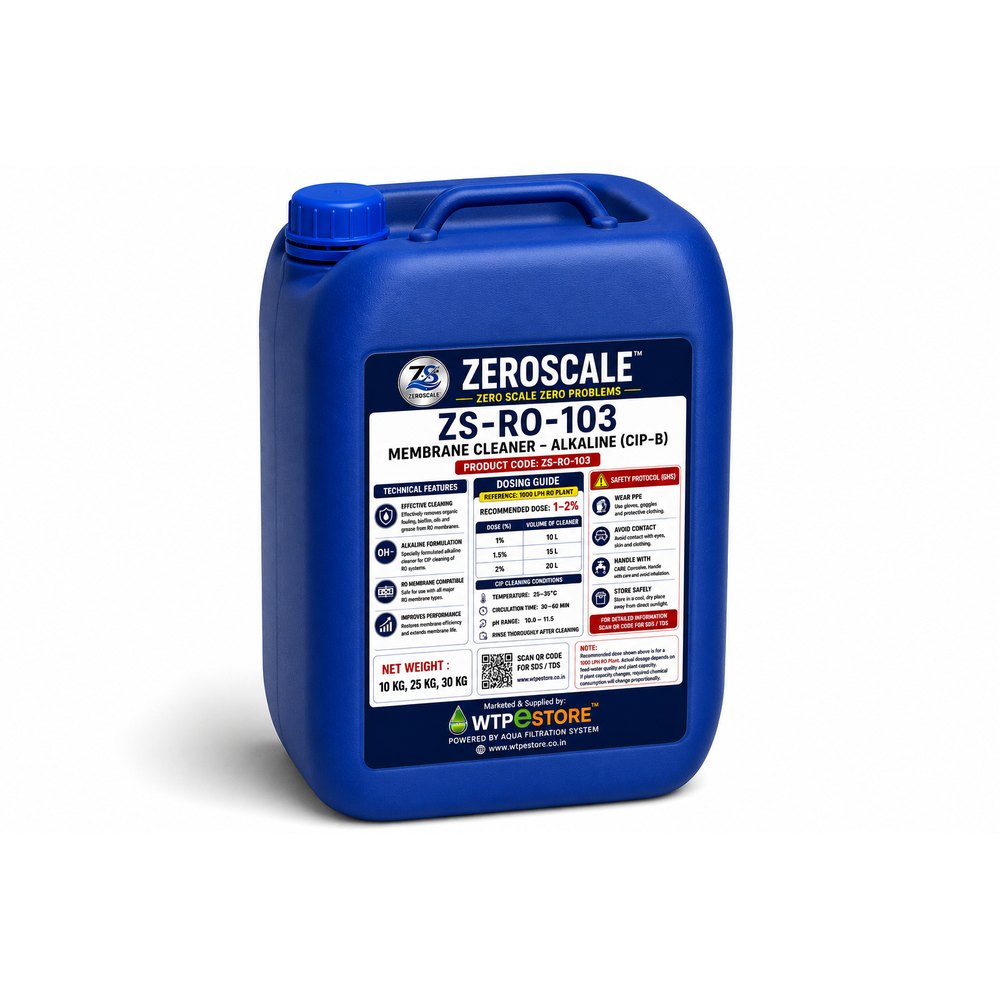 ZeroScale RO Membrane Cleaner — Alkaline (CIP-B) ZS-RO-103