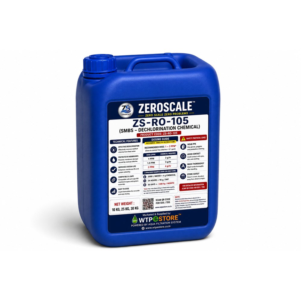 ZeroScale SMBS — Sodium Metabisulphite (Dechlorination) ZS-RO-105